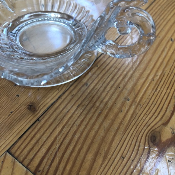 Vintage  Etched Glass Clear Depression - Picture 10 of 10